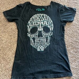 Affliction Black Skull Jose Magnin SXM Shirt